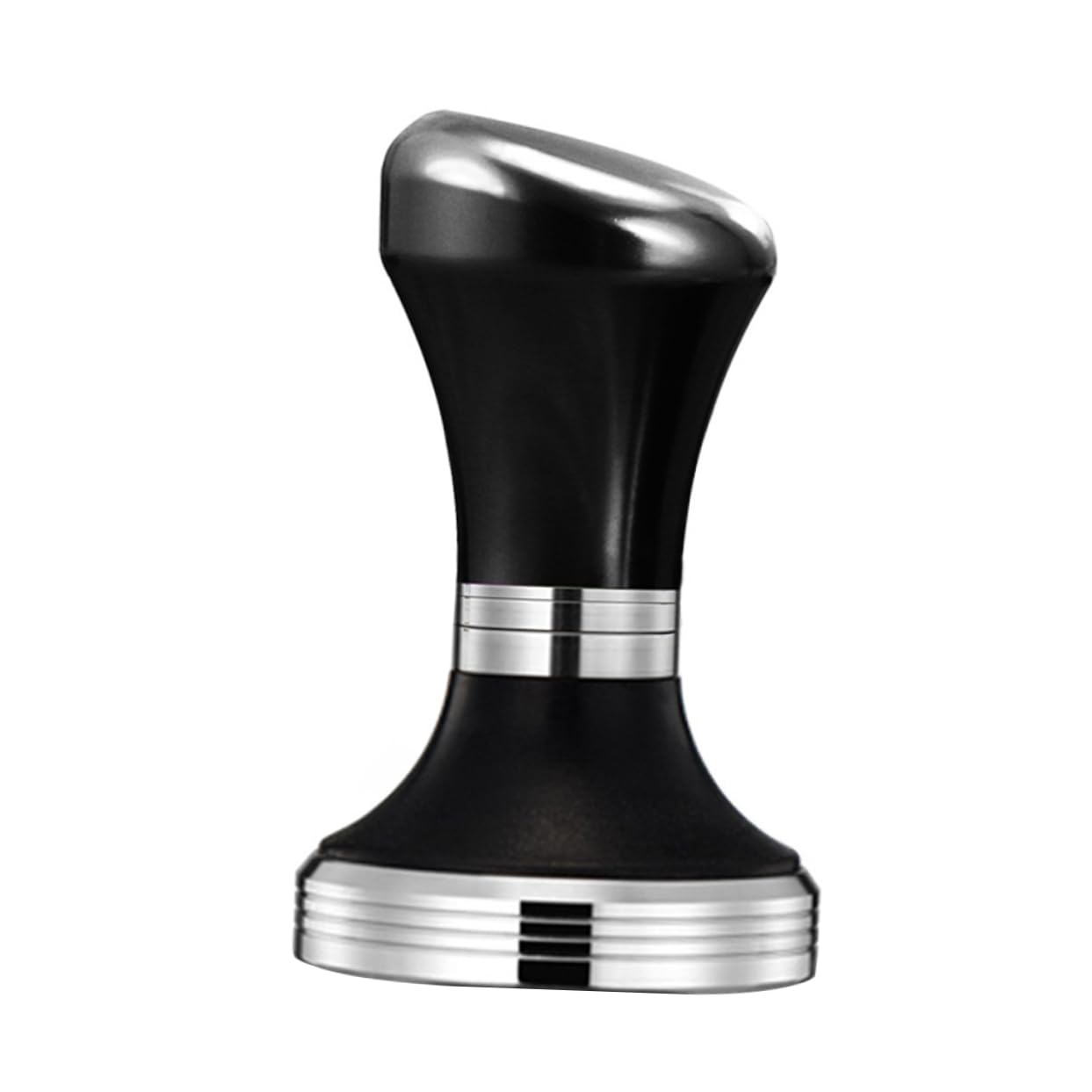 Tamper Caffè Espresso 58mm in Acciaio Inox, Nero Professionale