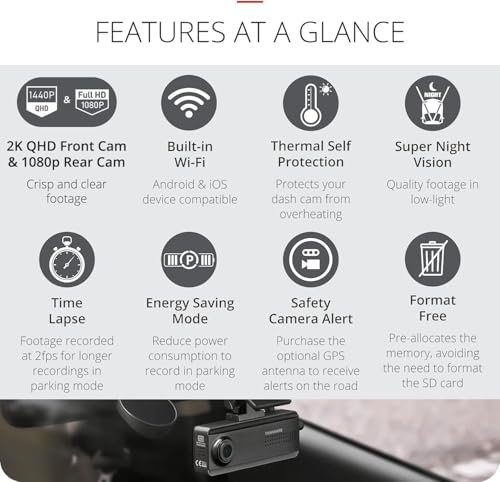 Thinkware Q200 Dash Cam Front and Rear 2CH WiFi Night Vision - thinkware q200 dash cam review Image 2