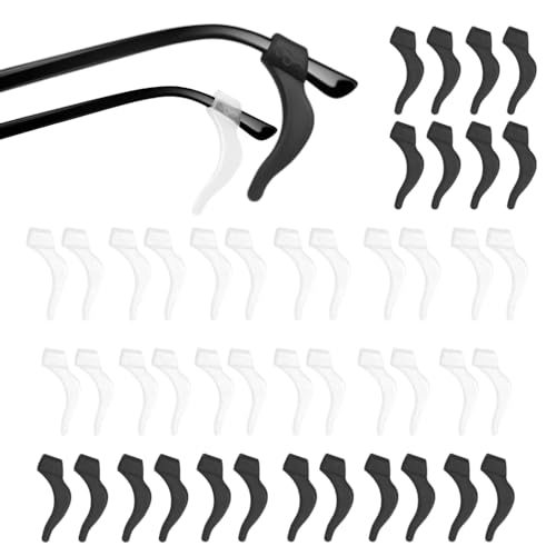24 Pares de Sujetas Gafas - Almohadillas de Gafas para las Orejas. Patillas para Gafas de Silicona - Retenedores de Gafas y protector para las Orejas .Soporte Antideslizante.