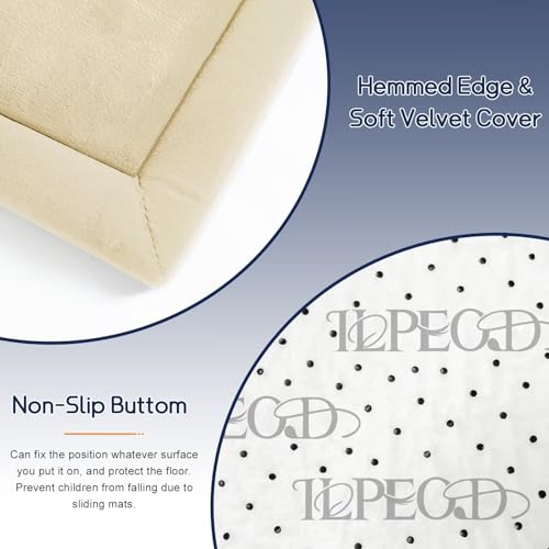 Image of Baby Play Mat for Floor Nursery Rug Muscle Mat Area Rug Playroom Rug 79 inchx79 inch Playpen Mat Elastic Foam 1.3 inch Thick Crawling Mat for Babies,Toddlers, Infants, Kids,Light Beige