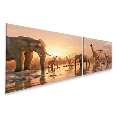 Tableau sur toile faune africaine décoration murale salon