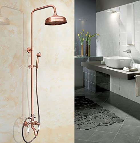 Mitigeur de douche cuivre rouge antique pour baignoire, créez une salle de bain rétro Zrg561