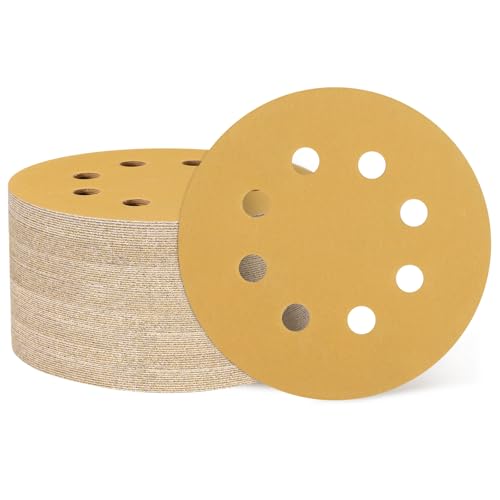 Papier abrasif 125 mm à 8 trous pour ponçage sans poussière de métal