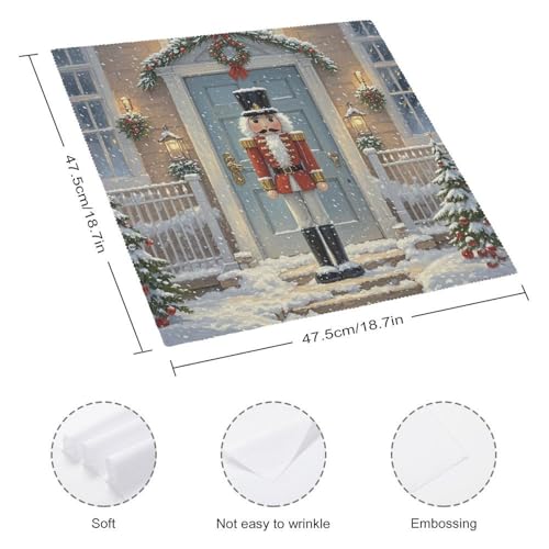 Servilletas de Tela Vintage Nutcracker 4 Piezas miniatura 2