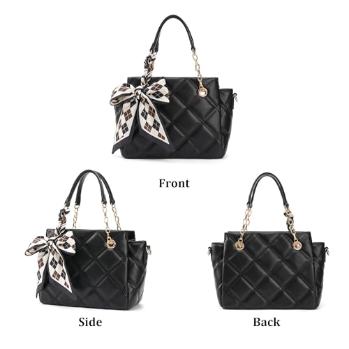 Bolso Satchel Acolchado para Mujer con Asa Superior Ajustable miniatura 5