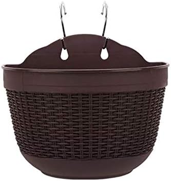 SUFUBAI Plastic Wall Hanging Flower Pot, Self Watering Hanging Planters Wall Hanging Plastic Planters with Hooks for Plants Flowers Indoor Outdoors