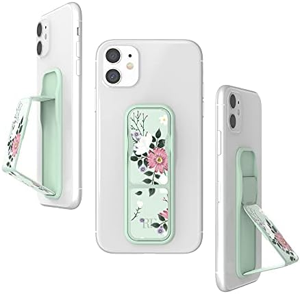 CLCKR Richmond Finch Phone Grip Holder and Expanding Stand, Universal Finger Grip Kickstand Compatible with iPhone 14/13/12, Samsung S22 and More, Multiple Viewing Angles, Sweet Mint Design