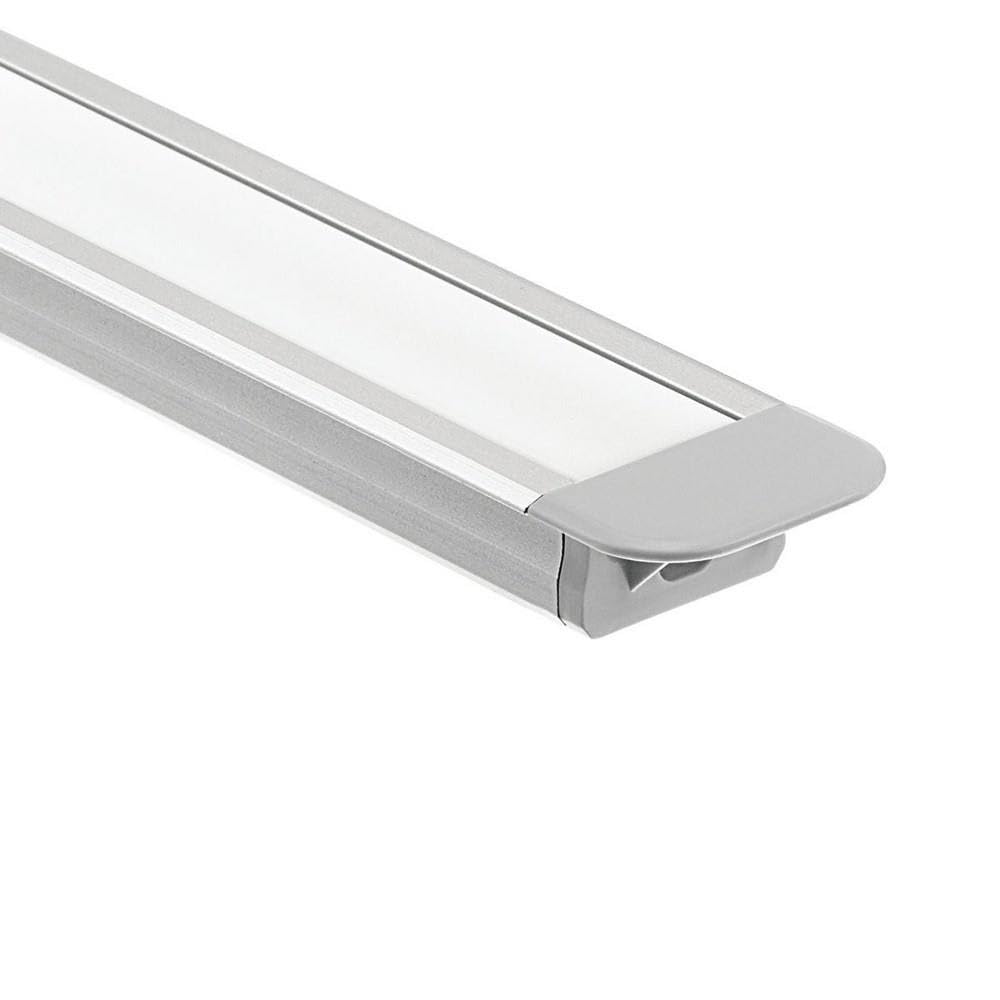 Kichler Lighting 1TEK1STRC4SIL Ils Te Series - Standard Depth Recessed Channel Kit - with Utilitarian Inspirations - 0.5 Inches Tall by 0.75 Inches Wide,