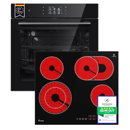 KKT KOLBE Autarkes Herdset | 60cm Einbaubackofen EB8017TFT | TFT-Touch-Display | Soft Close | 59cm Kochfeld CH5901RL | Katalyse | Pizzafunktion | Grill | Umluft | Heißluft | SET8017TFTCH59RL