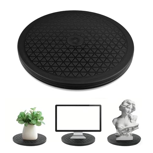 Drehbar Plattform 360 Grad Drehplattform Multifunktionale Drehbarer Drehteller Kreisförmiger Drehbarer Plattform-Drehteller für Laptops Monitor TV Lautsprecher Handwerk Pflanzen Küche 20cm