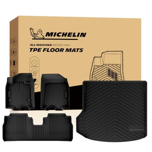 Image of Michelin Vehicle Mats for 2024-2026 Chevy Equinox EV | Not Fit Gas, All-Weather TPE Custom Fit Liner, Premier