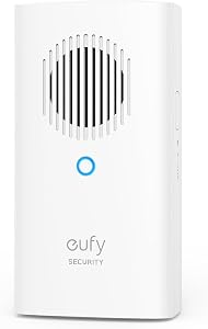 Carillon additionnel pour Sonnette vidéo eufy Security, Carillon intérieur, nécessite Une Sonnette vidéo E340, sans délai, Volume réglable, 8 sonneries