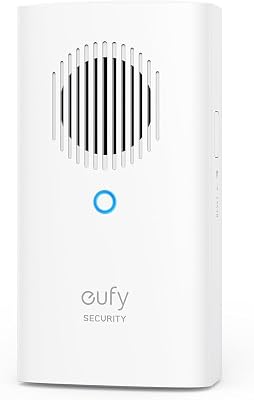 Carillon additionnel pour Sonnette vidéo eufy Security, Carillon intérieur, nécessite Une Sonnette vidéo E340, sans délai, Volume réglable, 8 sonneries
