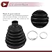 HEROFFIX 1 Set CV Joint Boot Kit for Honda CR-V 1999-2006 for Honda Accord 2003-2007 Outer Constant Velocity Joint Boot W/Clamps No.44018S9A000 Black Rubber