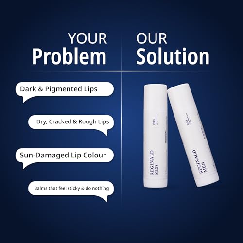 Image of Reginald Men Zeus - Lip Balm SPF 30 PA+++ 5g | Brightens Smoker Lips & Repairs Skin Barrier | Softens & Smoothens Rough Texture | Fights Dryness & Pigmentation, Protects from Sun Darkening