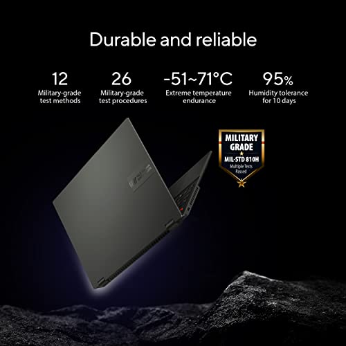 Image of ASUS 2023 Vivobook S 16 Flip 16 inch WUXGA 16:10 Touch, Intel Core i5-13500H CPU, Intel HD Graphics, 8GB RAM, 512GB SSD, Stylus Supported, Windows 11 Home, Midnight Black, TP3604VA-DS51T