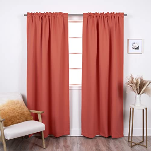 Best Home Fashion Room Darkening Curtains - 2 Panels - 52x96 - Copper