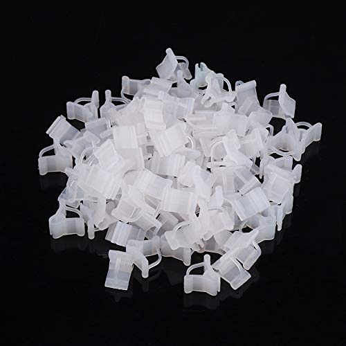 TOPINCN Lot de 100 Pinces de greffage en Plastique pour Plantes grimpantes légumes tomates Fruits Branches d'arbre Mini Outils de Jardinage