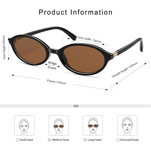 Retro Oval Sunglasses for Women Men Small 90s Trendy Narrow Vintage Fashion Funny Chic Sun Glasses AP3728