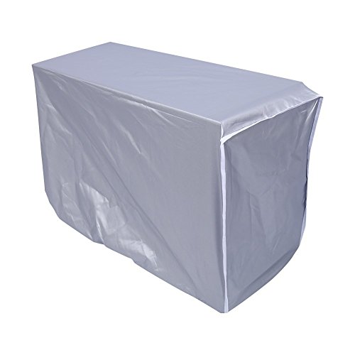 BORDSTRACT Funda Aire Acondicionado Exterior, Funda Protectora Para Aire Acondicionado, Universal Poliéster Impermeable Antipolvo Funda Protectora Para Aire Acondicionado Exterior(2p :86x32x56cm)