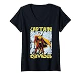 Photo Gallery donna captain obvious - divertente design retrò con supereroe in stile fumetto maglietta con collo a v Photo Gallery donna captain obvious - divertente design retrò con supereroe in stile fumetto maglietta con collo a v