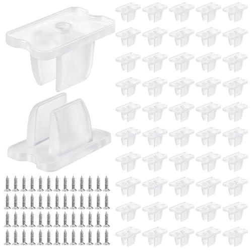50 Pack LED Strip Mounting Clips Holder with Screws - Waterproof Neon-Light Clips Holder for 5mm-6mm...