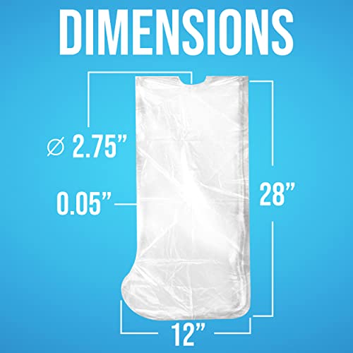 Jj Care Leg Cast Cover [Pack Of 4], Leg Shower Protector After Surgery, Reusable Waterproof Cast Cover For Leg, Adult Leg Cast Protector For Broken Leg, Wounds, And Burns #TOP3