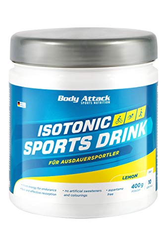 Body Attack Isotonic Sports Drink, Zitrone, 1er Pack (1 x 400 g)
