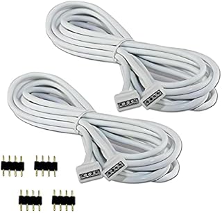 Coolwest Przedłużający Kabel Do Led Rgb Strip 4-Pinowy, Łącznik, Odpowiedni Do Listwy Led Rgb [Wielorazowy], 2-Pak