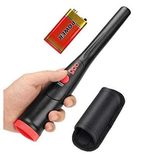 GLOBALDETECTOR Metal Detector,Portable Pinpoint Metal Detector Pinpointer,360 Degree Search Pin Probe,IP68 Waterproof Detection Head Treasure Hunter for Adults and Kids, Balck