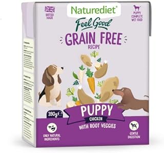 Naturediet - Grain Free Wet Dog Food, Natural and Nutritionally Balanced, Grain Free, Puppy, 390g (Pack of 18)