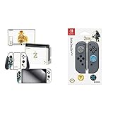 Controller Gear Nintendo Switch Skin & Screen Protector Set - The Legend of Zelda: Breath of The Wild: Princess Zelda & Hori Nintendo Switch Analog Caps (Legend of Zelda Edition) Set of Four