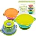 Baby Bowls with Suction - Suction Bowl for Toddlers, Set of 3 Stackable Feeding Bowls with Spill-Proof Lids
