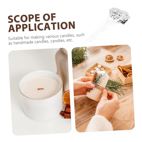 SOLUSTRE 50 piezas kit para hacer velas con mechas de algodón preenceradas miniatura 3