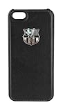  FC Barcelona BRCI011 - Carcasa para Apple iPhone 5/5S, diseño escudo plata, negro