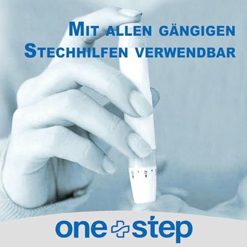 100 x One Step Lanzetten 23 G I Sterile Einweglanzetten I Blutlanzetten I Sicherheitslanzetten für Blutentnahme I Blutzuckermessung I Passend für alle gängigen Stechhilfen