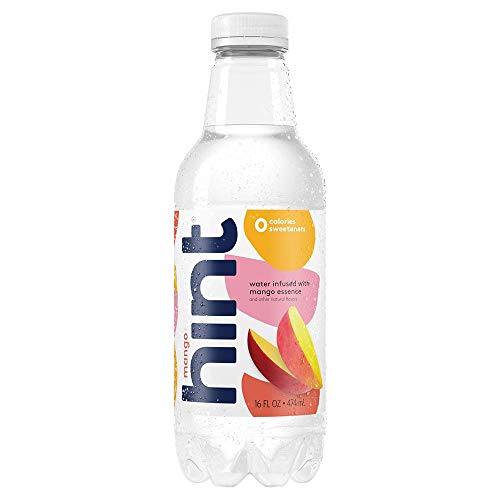 Hint Water Mango (Pack of 12), 16 Ounce Bottles, Pure Water Infused with Mango, Zero Sugar, Zero Calories, Zero Sweeteners, Zero Preservatives, Zero Artificial Flavors