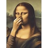 TROYSINC Lustiges Poster – Mona Lisa mit Klopapier und 