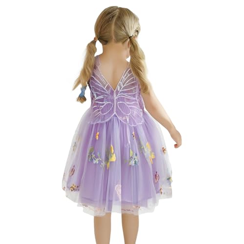TTYAOVO Baby Girls Tulle Dress Butterfly Birthday Party Dresses
