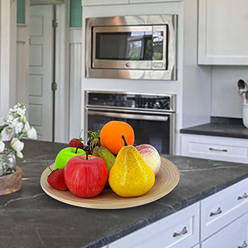 16 Pcs Fake Fruits Pack, Artificial Fruits For Decoration Kitchen Home, Display Fruits For Dining Table Decor, Realistic Fake Food Apple Peach Oranges Grapes Pear #TOP5
