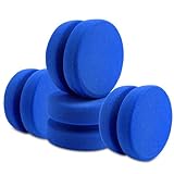 4PCS Double-Side Round Paint Sponge Applicators - 3.1 Inch Blue Round Detail Sponges Painting Sponges for Acrylic Oil Watercolor Art & Car Waxing Kitchen Cleaning