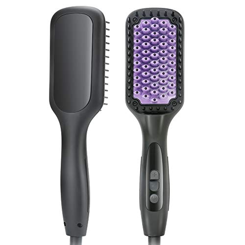 Ionic Hair Straightener Brush, MANLI Hair Straightening Brush with MCH Ceramic Heating,Anti-Scald,Auto Temperature