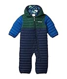 Columbia Powder Lite 2 banderines reversibles, traje de nieve, azul marino universitario/bosque lluvioso/azul montaña, 12/18 meses