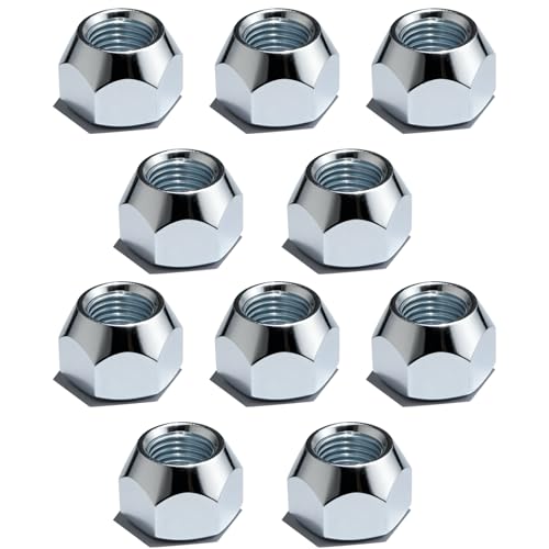 OZISENS 10pcs 1/2-20 Trailer Lug Nuts for Dexter EZ Lube Trailers Camper RV 1/2 Studs Trailer Wheel 509 Lug Nut Axle Hub Tire Lugs Nuts Open End Acorn Nut Zinc Plated