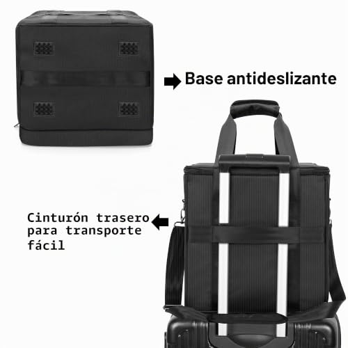 Miniatura 4 de Trunab Bolsa De Transporte Para Discos De Vinilo - Capacidad Para 60 Lp, Estuche Con Separadores Extraíbles, Almacenamiento Para Viajes