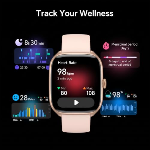 Image of Smart Watches for Women Men[3 Bands], 1.75 inch AMOLED Small Women's Smartwatch