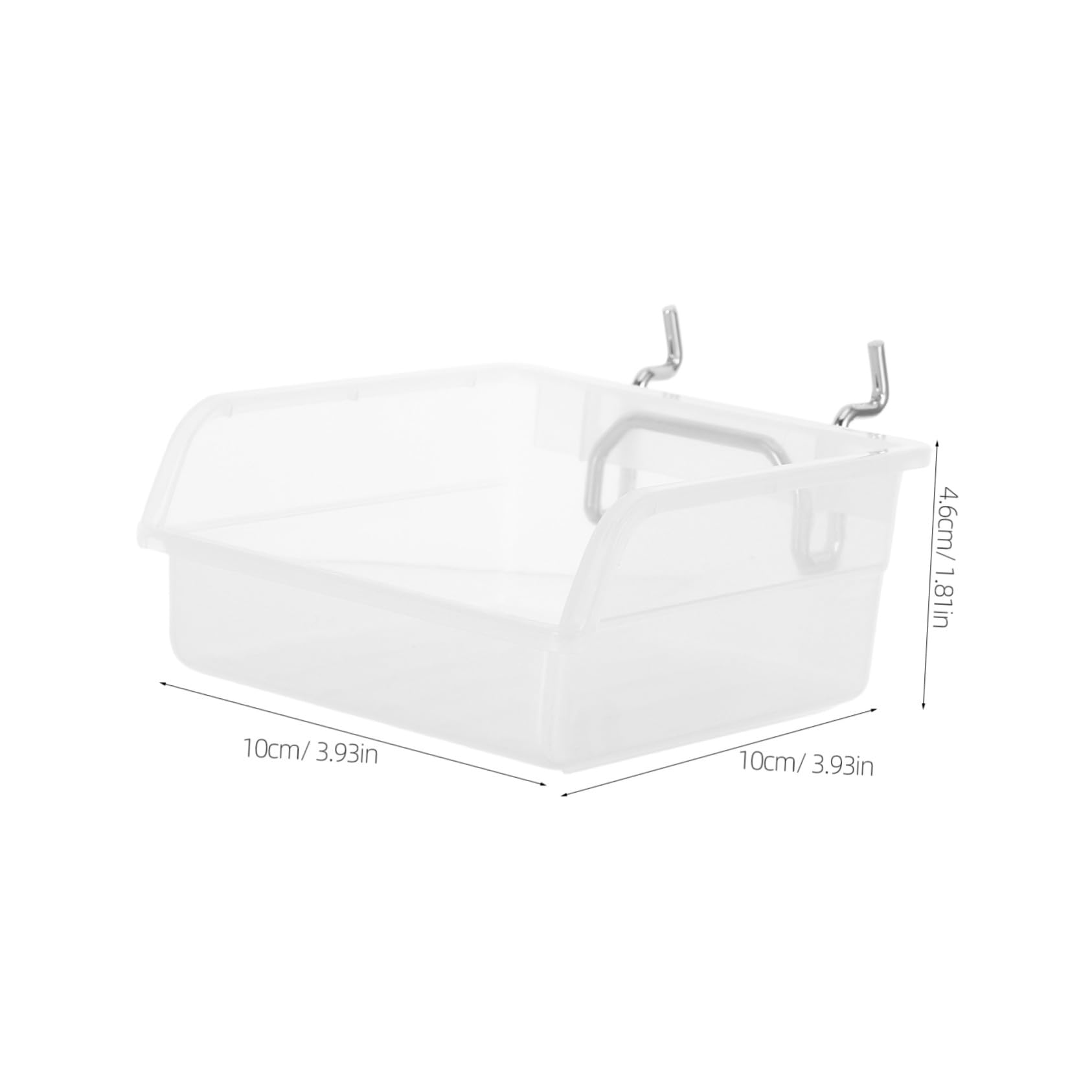 Set 10 Pezzi Contenitori Plastica per Organizer Pegboard con Ganci in Acciaio Inossidabile, Design a Bocca Inclinata e Resistenza al Carico, per Banco da Lavoro e Garage