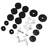 23 - Piece Cymbal Replacement Set, Drum Cymbal Felts and Sleeves with Wing Nuts Washers Wrenches, Non - Slip Felt Pads 2.5cm 4cm 5cm for Drum Set Cymbal Stands and Boom (Black) #4