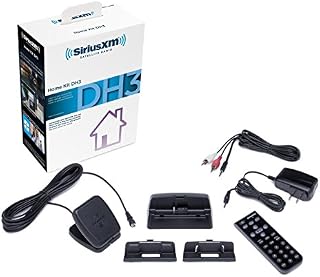 SiriusXM SXDH3 Satellite Radio Home Dock Kit with Antenna and Charging Cable (Black)