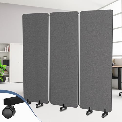 Room Divider Privacy Panel, 3 Panel Acoustic Wall Partition,Sound Dampening